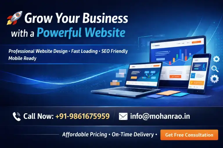 Website Services by Mohan Rao in India